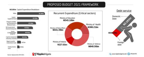 RipplesMetrics: Nigeria’s Budget 2020 and 2021 —disparities, similarities; where the money went